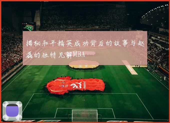 揭秘和平精英成功背后的故事与赵磊的独特见解MBA